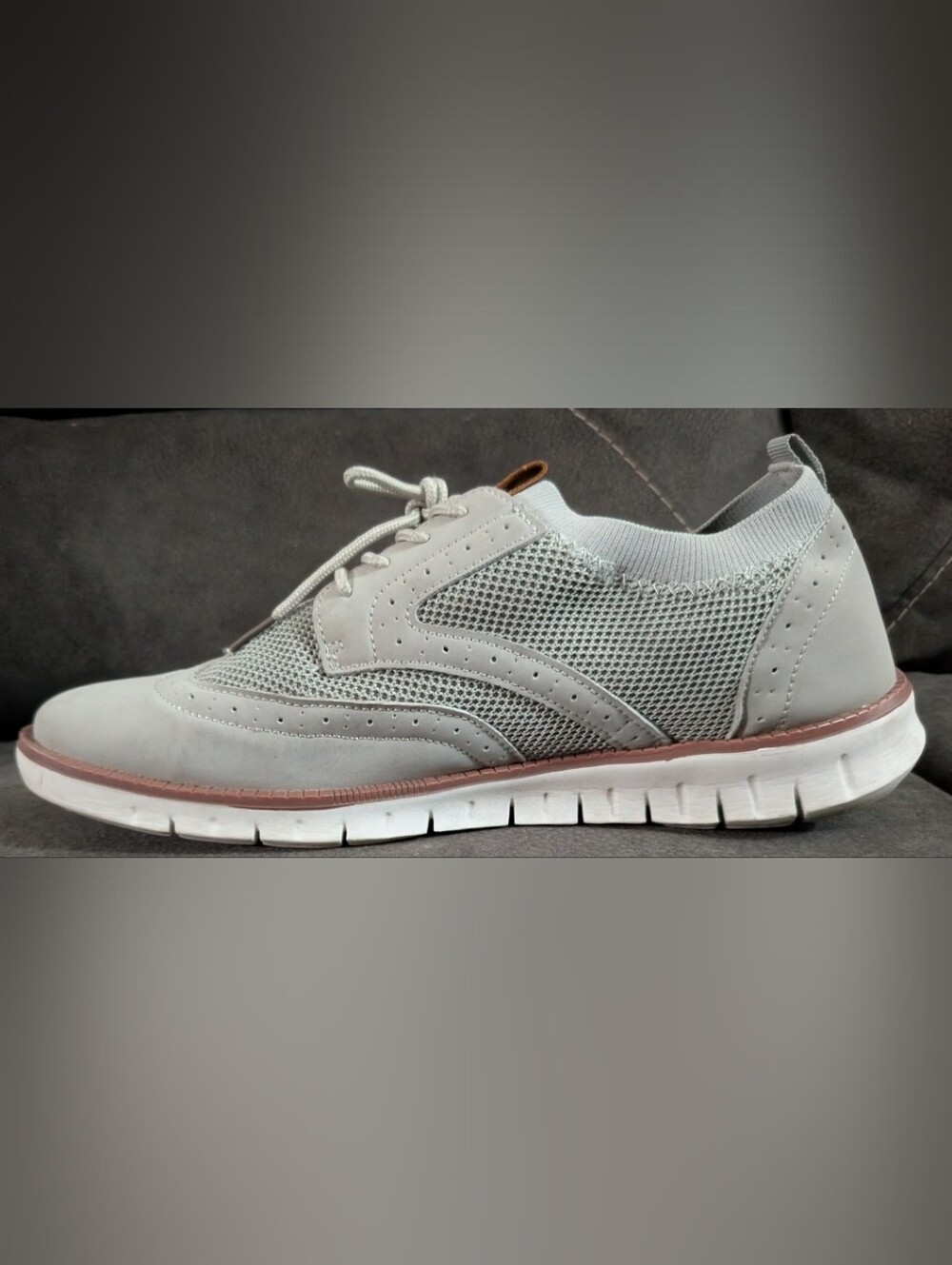 EUC Joomra LEFT Replacement Casual Walking Shoe Knit Sneaker Gray Men's Size 12